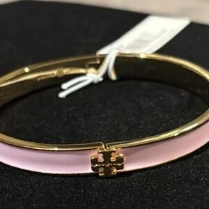 Tory Burch Gold and Pink Bracelet